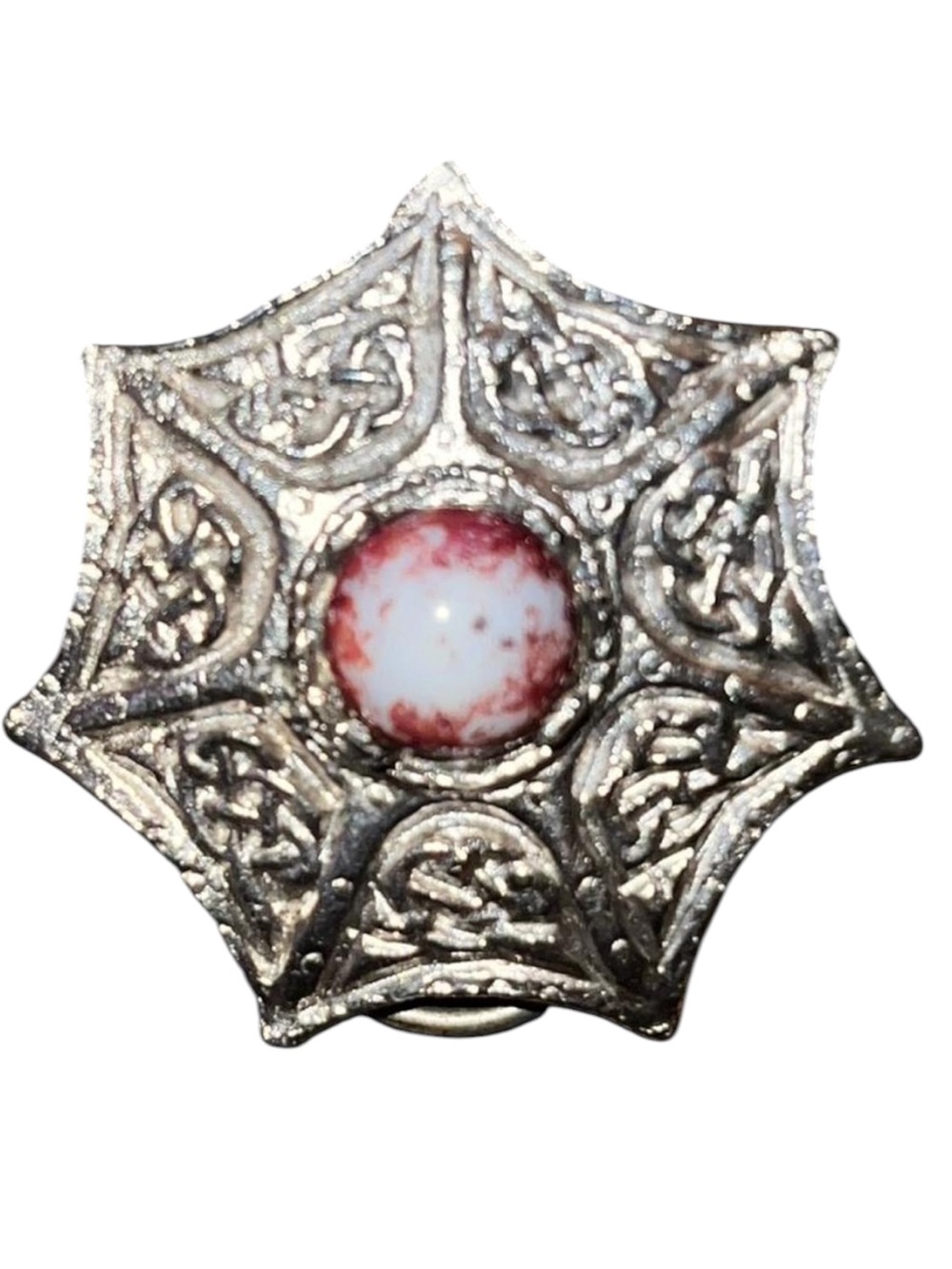 Vintage Scottish Kilt Pin Celtic Silver Tone